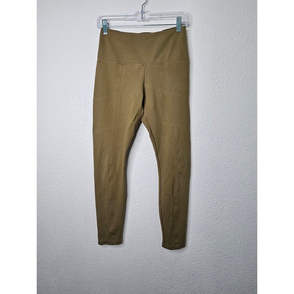Lysse Pants - Lysse Womens High Waist Front Seam Leggings Olive Brown Stretch Pants Size M
